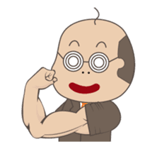Bald man[English version](animation) sticker #12645604