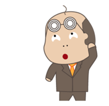 Bald man[English version](animation) sticker #12645605