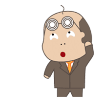 Bald man[English version](animation) sticker #12645605