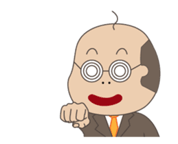 Bald man[English version](animation) sticker #12645607