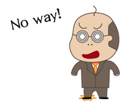Bald man[English version](animation) sticker #12645609
