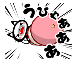 Cute Black Cat and Japanese Dumpling sticker #12645672