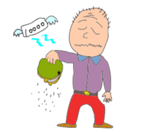 Shaved head ver2 sticker #12645906