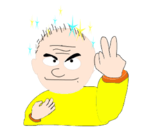 Shaved head ver2 sticker #12645908