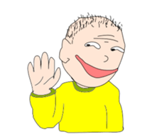 Shaved head ver2 sticker #12645920