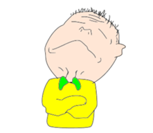 Shaved head ver2 sticker #12645922