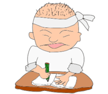 Shaved head ver2 sticker #12645925