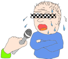 Shaved head ver2 sticker #12645927