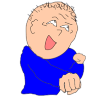 Shaved head ver2 sticker #12645930