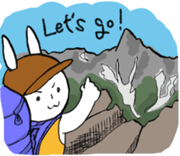 Ginjiroh goes mountain climbing. sticker #12646142