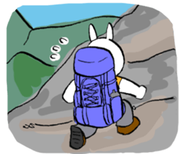 Ginjiroh goes mountain climbing. sticker #12646144