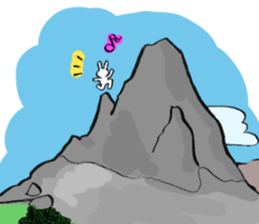 Ginjiroh goes mountain climbing. sticker #12646151