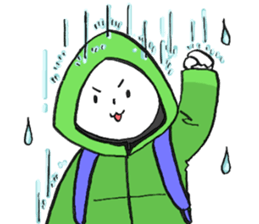 Ginjiroh goes mountain climbing. sticker #12646160