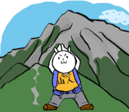 Ginjiroh goes mountain climbing. sticker #12646172