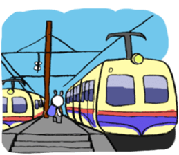 Ginjiroh goes mountain climbing. sticker #12646176