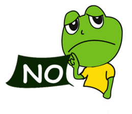 Mischievous Green Frog sticker #12646183