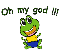 Mischievous Green Frog sticker #12646185