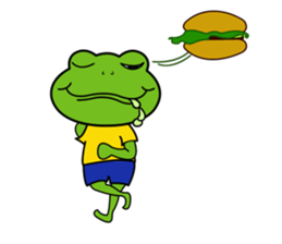 Mischievous Green Frog sticker #12646186