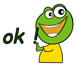 Mischievous Green Frog sticker #12646189