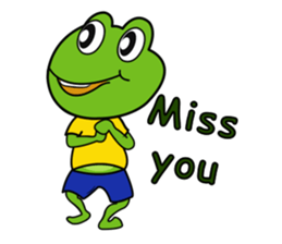 Mischievous Green Frog sticker #12646191