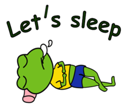 Mischievous Green Frog sticker #12646193