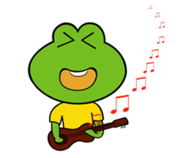 Mischievous Green Frog sticker #12646194
