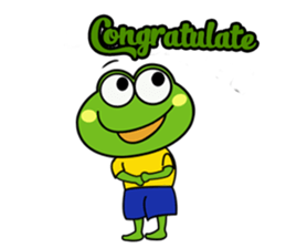 Mischievous Green Frog sticker #12646199