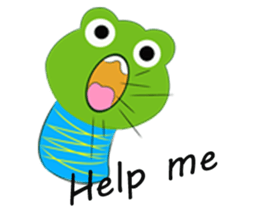 Mischievous Green Frog sticker #12646200