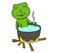 Mischievous Green Frog sticker #12646201