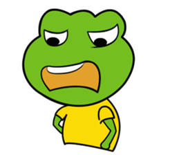 Mischievous Green Frog sticker #12646202