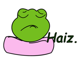 Mischievous Green Frog sticker #12646203