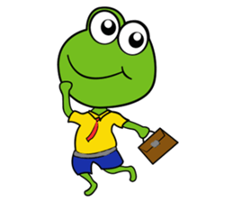 Mischievous Green Frog sticker #12646204