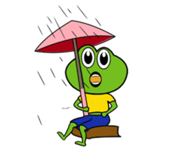 Mischievous Green Frog sticker #12646205