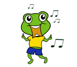 Mischievous Green Frog sticker #12646206