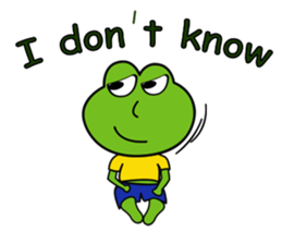 Mischievous Green Frog sticker #12646207