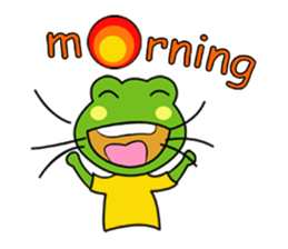 Mischievous Green Frog sticker #12646208