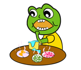 Mischievous Green Frog sticker #12646211