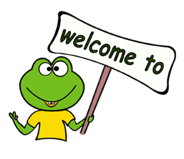 Mischievous Green Frog sticker #12646212