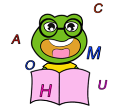 Mischievous Green Frog sticker #12646213