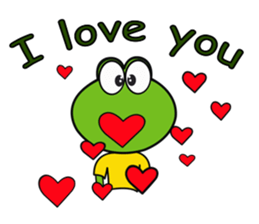 Mischievous Green Frog sticker #12646215