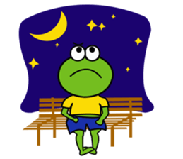 Mischievous Green Frog sticker #12646217