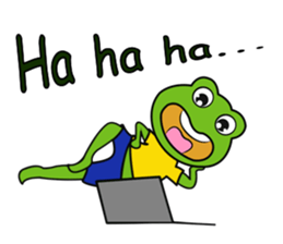 Mischievous Green Frog sticker #12646218