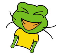 Mischievous Green Frog sticker #12646220