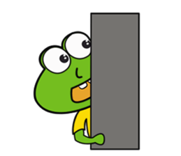 Mischievous Green Frog sticker #12646221