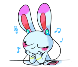 Rabbit and horse ish animal stickers 4 sticker #12647361