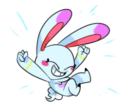 Rabbit and horse ish animal stickers 4 sticker #12647362