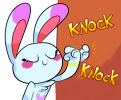 Rabbit and horse ish animal stickers 4 sticker #12647369