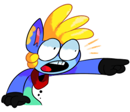 Rabbit and horse ish animal stickers 4 sticker #12647380