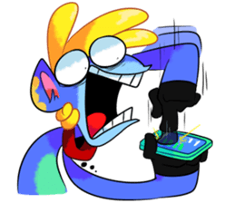 Rabbit and horse ish animal stickers 4 sticker #12647382