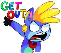 Rabbit and horse ish animal stickers 4 sticker #12647386